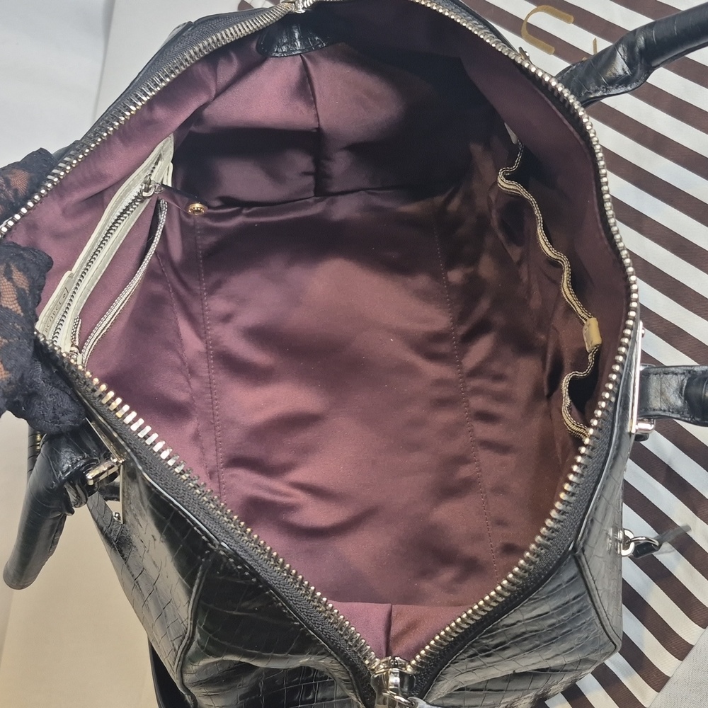 Henri Bendel New York The Satchel -Croco Satchel Handbag NWT - Picture 13 of 17